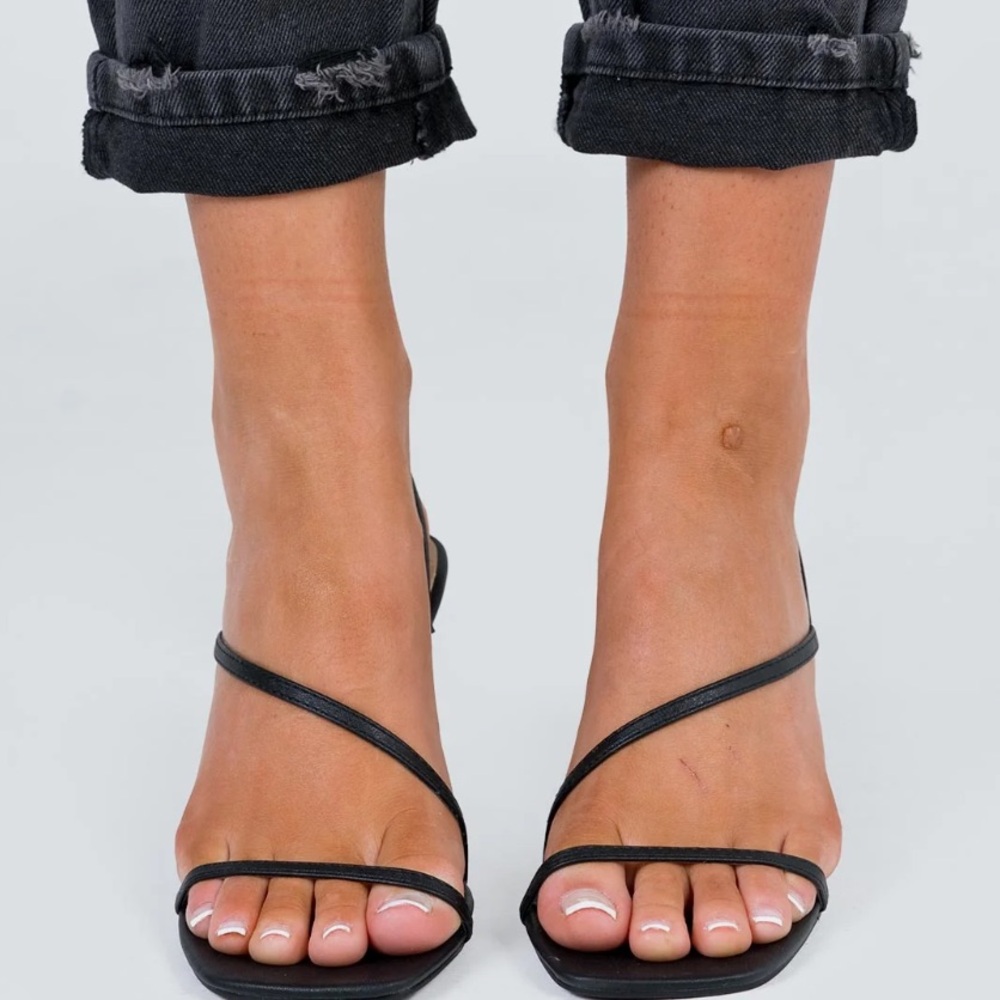 Princess Polly Billini Black Strappy Kitten Heels